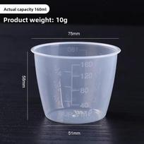 Mini 100/160ml ryžių matavimo puodelis plastikinis su gradacija Matavimo ąsotėliai Skaidrios skaitmeninės virtuvinės svarstyklės elektrinei viryklei