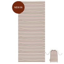 Molis&Co mikropluošto paplūdimio rankšluostis Cream & Brown