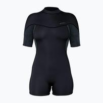 Moteriškas plaukimo kostiumas Xcel Axis Back Zip Spring 2 mm black/palm/monstera print
