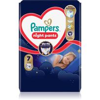 Pampers Night Pants Size 7 vienkartinės sauskelnės-kelnaitės naktinė priemonė 15+ kg 17 vnt.