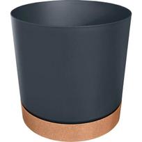 GĖLIŲ VAZONAS TUBO PM ANTRACITO SPALVOS 18CM 466941