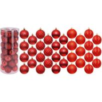 DEKORACINIS PLASTIKINIS KALĖDŲ EGLUTĖS ŽAISLIUKAS 6CM RINKINYS 35 VNT. RAUDONAS 7093842
