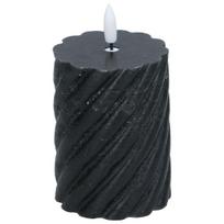 DEKORACINĖ LED ŽVAKĖ 75x100MM VAŠKINĖ JUODA 255729