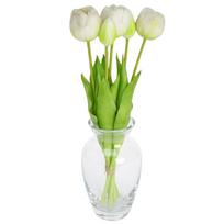 5 PEONIJŲ TULIPANŲ PUOKŠTĖ BALTA 39CM KAIP GYVI PAVASARIO DEKORACIJA 1075112