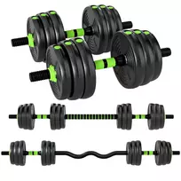 SPORTNOW reguliuojamas svarmenų rinkinys 20 KG hantelių rinkinys hanteliai štangos svarmenų rinkinys jėgos treniruotėms