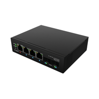 Lanberg | Switch Light IndustrialPoE 1xBT 3xAT 2xSFP Din Unmanagment Gigabit Ethernet | ILGE-4P-2S-90 | Unmanaged | Din rail|ILGE-4P-2S-90