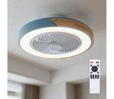Brilagi - reguliuojamas LED šviestuvas su ventiliatoriumi LED/38W/230V 50 cm mėlynas/ąžuolas + nuotolinis pultas