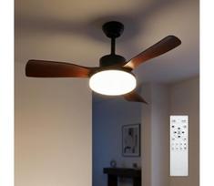 Brilagi - reguliuojamas LED lubų ventiliatorius LED/34W/230V 106 cm juoda/ruda + nuotolinis pultas