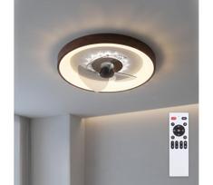 Brilagi - LED reguliuojamas lubų ventiliatorius LED/34W/230V skersmuo 46 cm ruda + nuotolinis pultas