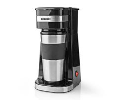 Butler - Vieno puodelio kavos aparatas 0,4 l su kelioniniu puodeliu 750W/230V nerūdijančio plieno/juoda