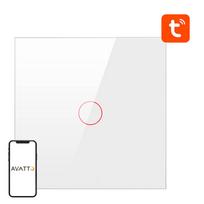 Išmanusis šviesos jungiklis ZigBee Avatto ZTS02-EU-W1 1 Way TUYA (baltas)