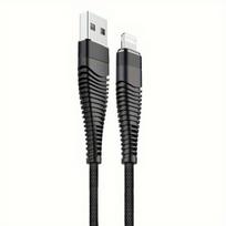 USB greito įkrovimo Lightning laidas,  Juoda