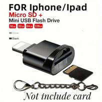 Micro SD kortelių skaitytuvas iPhone,  Juoda