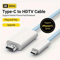 USB-C į HDMI laidas 4K, Mėlyna