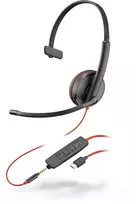 „Poly Plantronics Blackwire 3215“ ausinės, monofoninė, USB-C ir 3,5 mm lizdas, optimizuotas vieningas ryšys