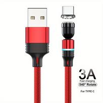 Magnetinis 540° sukamas USB-C laidas, Raudona
