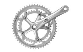SunRace FCR96 priekinių žvaigždžių blokas / Aliuminis / 2x9 pavaros / 50x34T / 110 mm BCD / 170 mm švaistikliai / Kvadratas