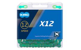 KMC X12 Aurora Green grandinė / 12 pavarų / 1/2"x11/128" / 126L / 5.2 mm / MissingLink sujungimas