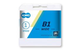 KMC B1 Wide grandinė / Nikeliuota / 1 pavaros / 1/2" x 1/8" / 112L / Black