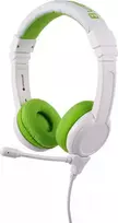 Buddyphones Ausinės vaikams 3+ 85dB su mikrofonu School+, žalia