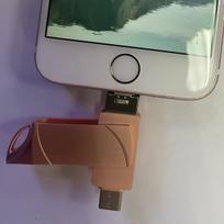 USB laikmena Universali USB atmintinė telefonams ir kompiuteriams,  Rožinis