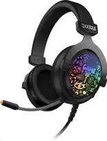 CONNECT IT DOODLE RGB žaidimų ausinės su mikrofonu, 2xJack+USB, juodos