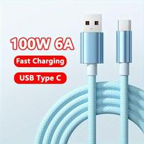 USB-A į USB-C greito įkrovimo laidas, Mėlyna