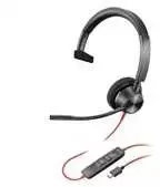 HP Ausinės Poly Blackwire 3310 su Microsoft Teams sertifikatu + USB-C/A adapteris TAA (760Q7AA)