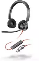 Hewlett Packard (HP) HP Poly Blackwire 3320 stereofoninis Microsoft Teams sertifikuotas USB-C Ausinės +USB-C/A adapteris