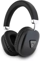 Guess PU Leather 4G Triangle Logo belaidės ausinės, juodos spalvos