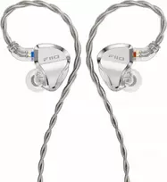 FiiO JH5 sidabrinės ausinės - hibridinės IEM 1x DD 4x BA