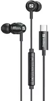 Ausinės „Sandberg“ USB-C/A įdėta ausinė su „Line-Mic“.