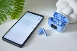 Ausinės su mikrofonu INTENSO Buds Plus Auriculares TWS ANC+ENC Mėlyna