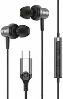 Beline ausinės į ausis įkišamos USB-C SK193 juodos spalvos