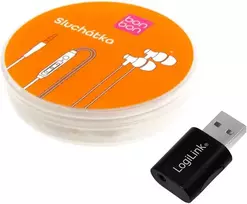 Rinkinys: BONBON ausinės + „Logilink UA0299“ USB 2.0 adapteris