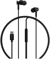 Devia laidinės ausinės Smart M1 Digital Metal USB-C juodos spalvos
