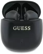 Guess Bluetooth ausinės GUTWSJ14ESGK TWS + docking station juodos spalvos Printed Classic Logo