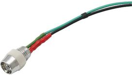 0573# 5 mm LED (baltas 12 V) indikatorius su laidu