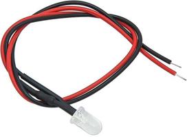 4607# LED diodas 5 mm mėlynas 12v su 20 cm laidu