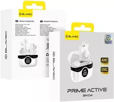 Oem Blavec Bluetooth TWS Ausinės BW04 Prime Active ANC+ENC (BW04PA-W) baltos spalvos