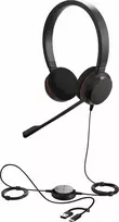 Jabra Evolve 20 SE Ausinės su laidu su lankeliu ant galvos Office/Call center USB Type-C / USB Type-A Juodas