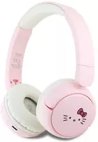 Ant ausų uždedamos ausinės Hello Kitty Face Logo Bluetooth rožinės spalvos