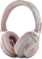 Guess PU 4G Metal Logo ENC belaidės ausinės rožinės spalvos
