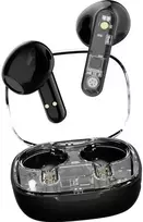 Ausinės į ausis STREETZ, permatomos, juodos / T150-BLK / 6612030
