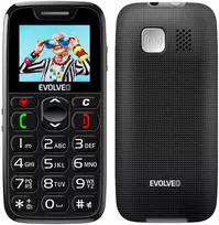 EVOLVEO EasyPhone, mobilusis telefonas senjorams su įkrovimo stovu, juodas