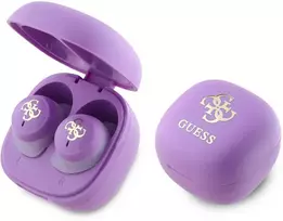 Guess 4G Logo Mini TWS belaidės ausinės violetinės spalvos