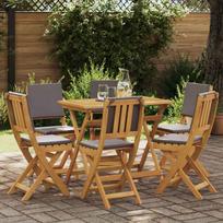 Lauko bistro kėdės 6 pcs Tamsiai pilka 38 x 46 x 85 cm