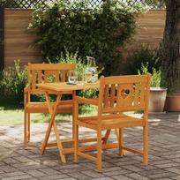 Lauko suolas 2 pcs Natūrali 56 x 55,5 x 90 cm