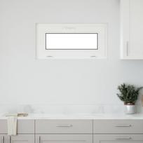 Požeminio lango RISOR 80 x 40 cm PVC ir stiklas Balta