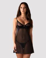 Obsessive - Stelisa Chemise & Thong - Black
